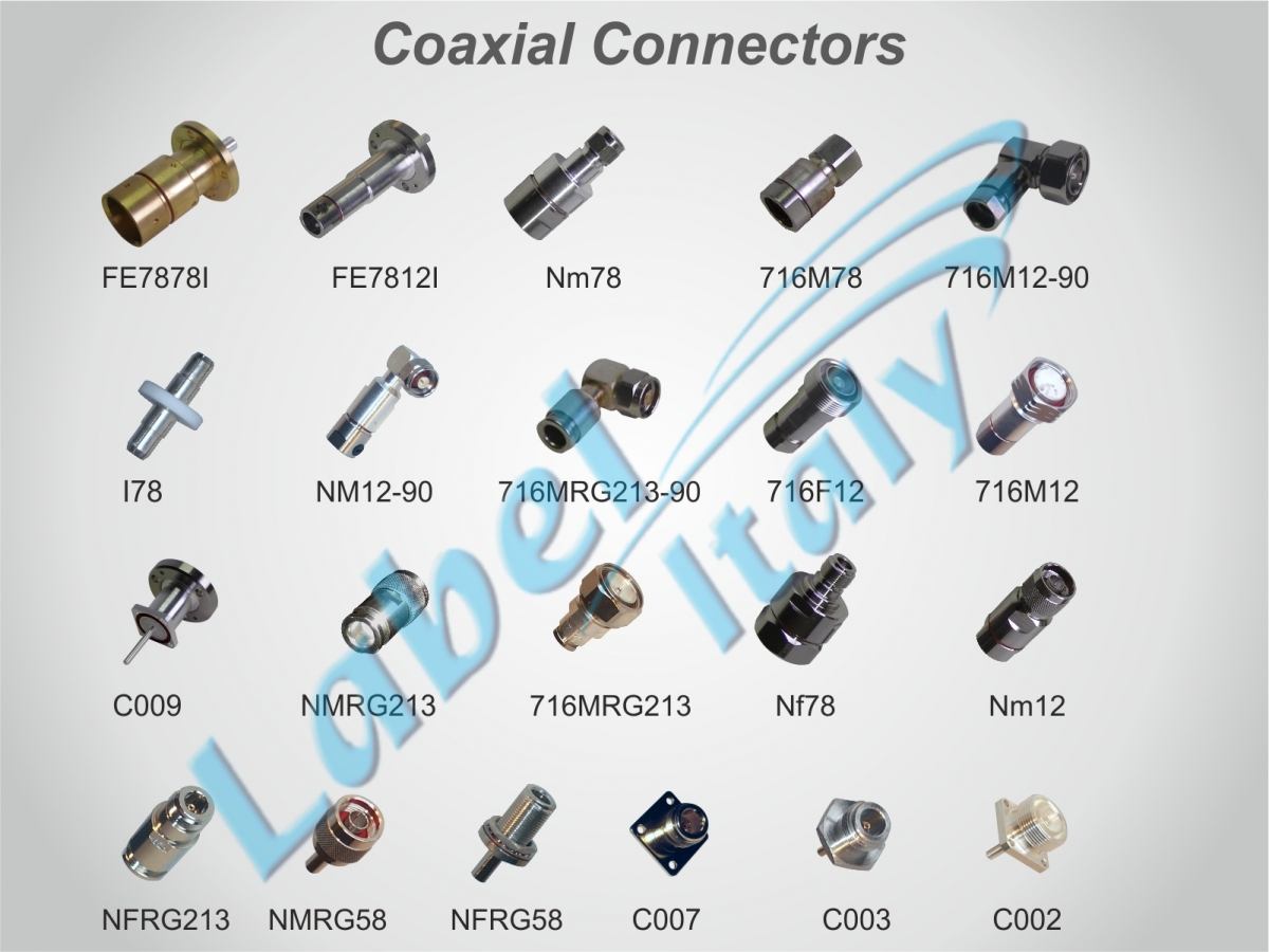 Label Italy List Coaxial Connectors