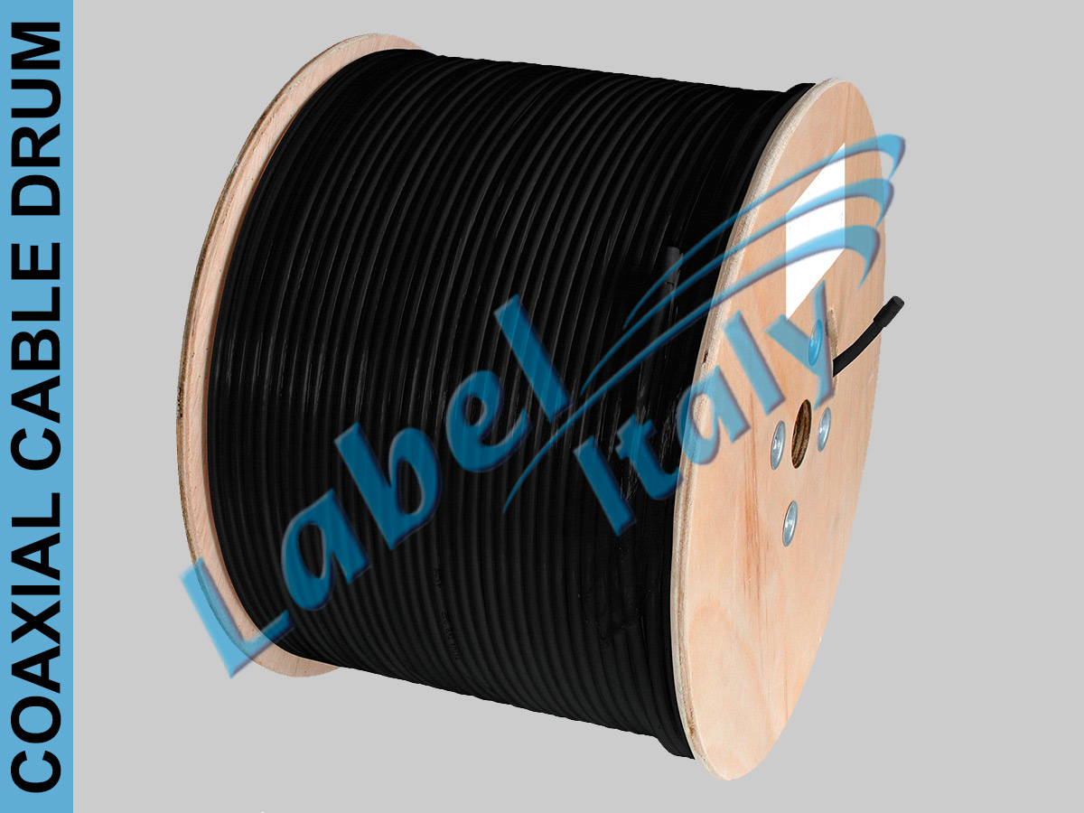Label Italy coaxial cables drum connectors