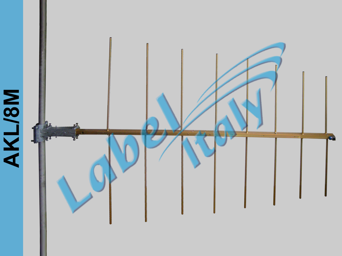 Label Italy AKL/8M Log Wide Band FM antennas made in aluminum