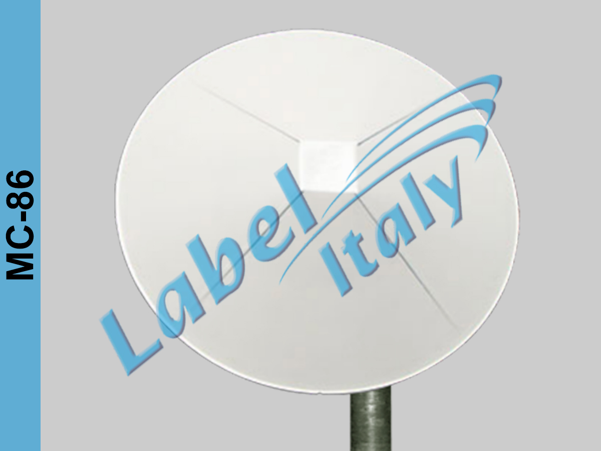 Label Italy MC-86 dish antennas