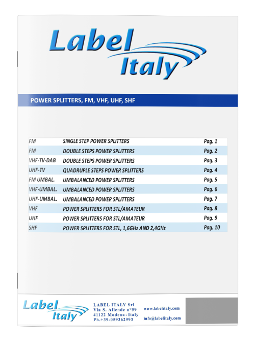 Label Italy Catalog splitters 2021